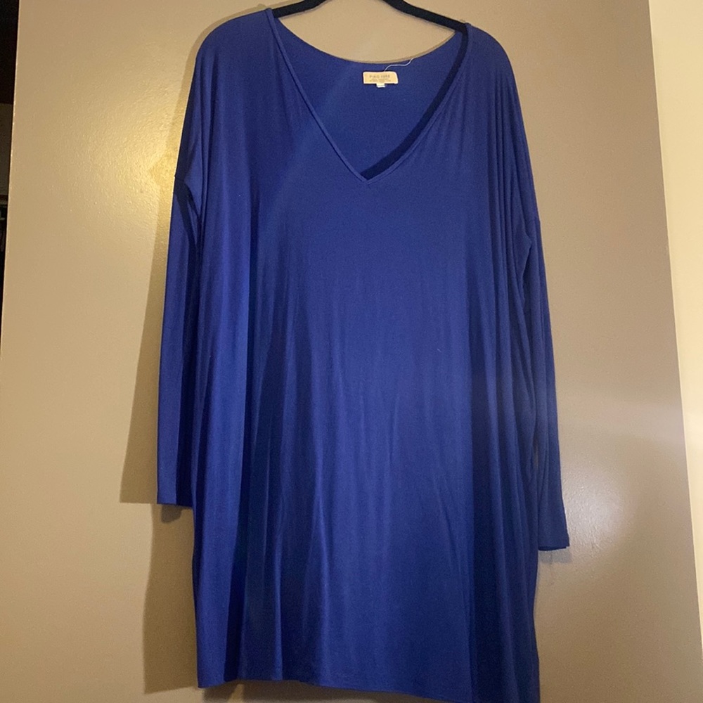 Piko 1988 - Royal Blue Long Sleeve Dress